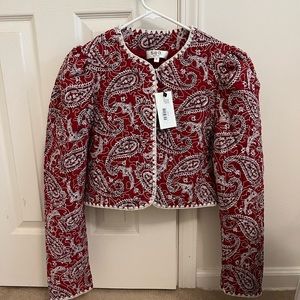 SEA Theodora Paisley Quilted Crop Jacket